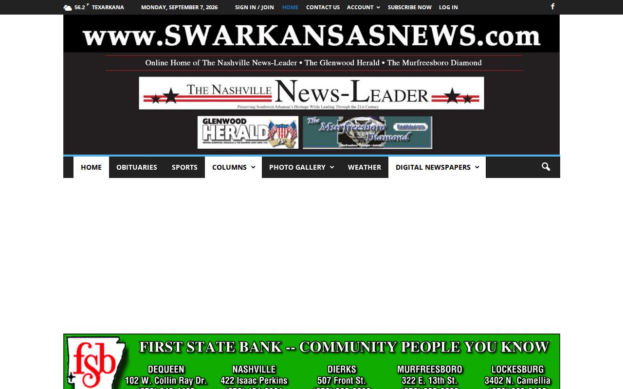 SW Arkansas News digital archive used for Montgomery County historical and weekly coverage